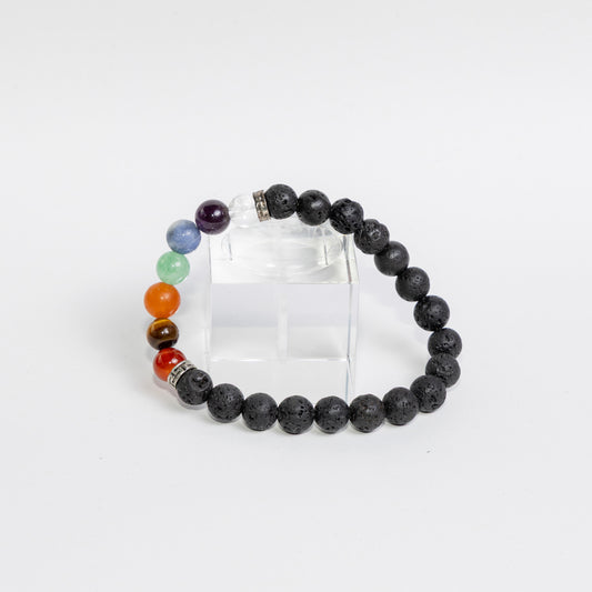 Chakra Lava Kugelarmband